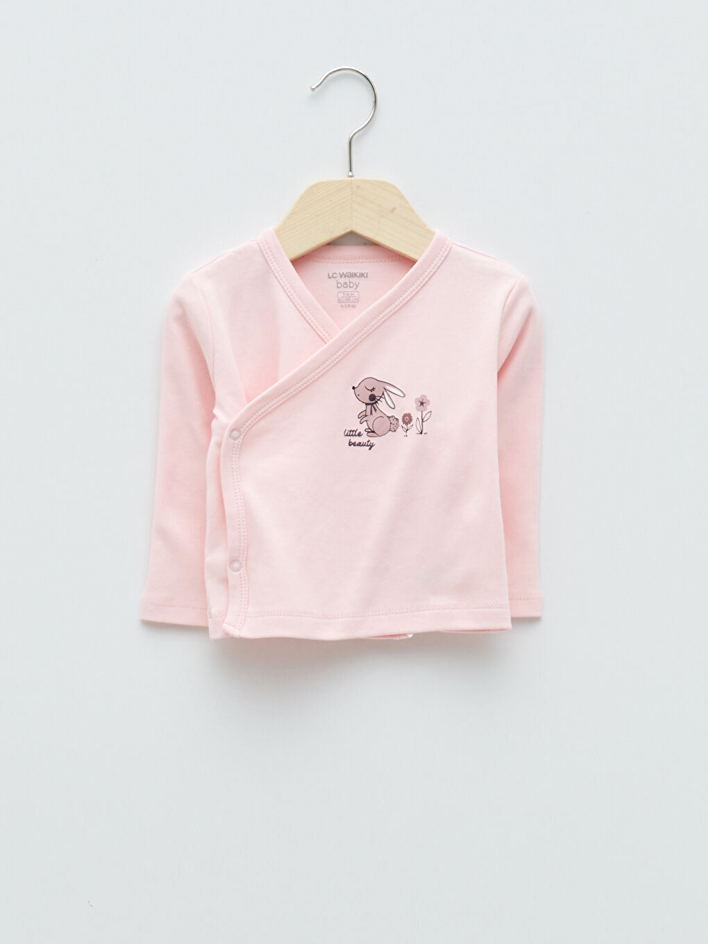 Pembe Baskılı Pamuklu Kız Bebek Hastane Seti-2