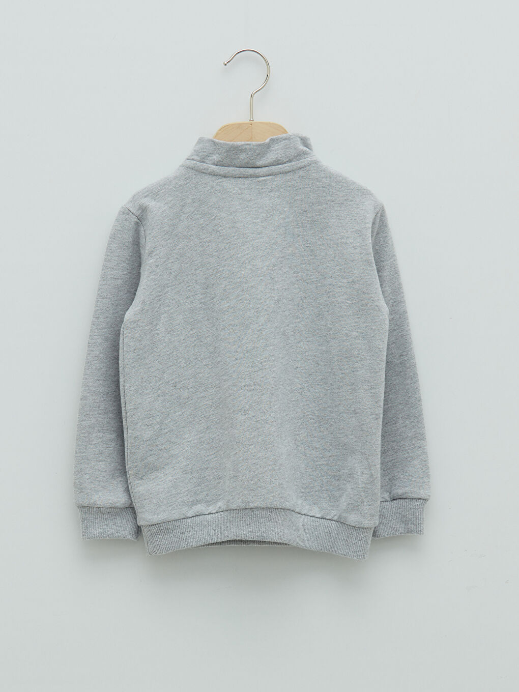 Half Turtleneck Long Sleeve Printed Cotton Baby Boy Sweatshirt-1