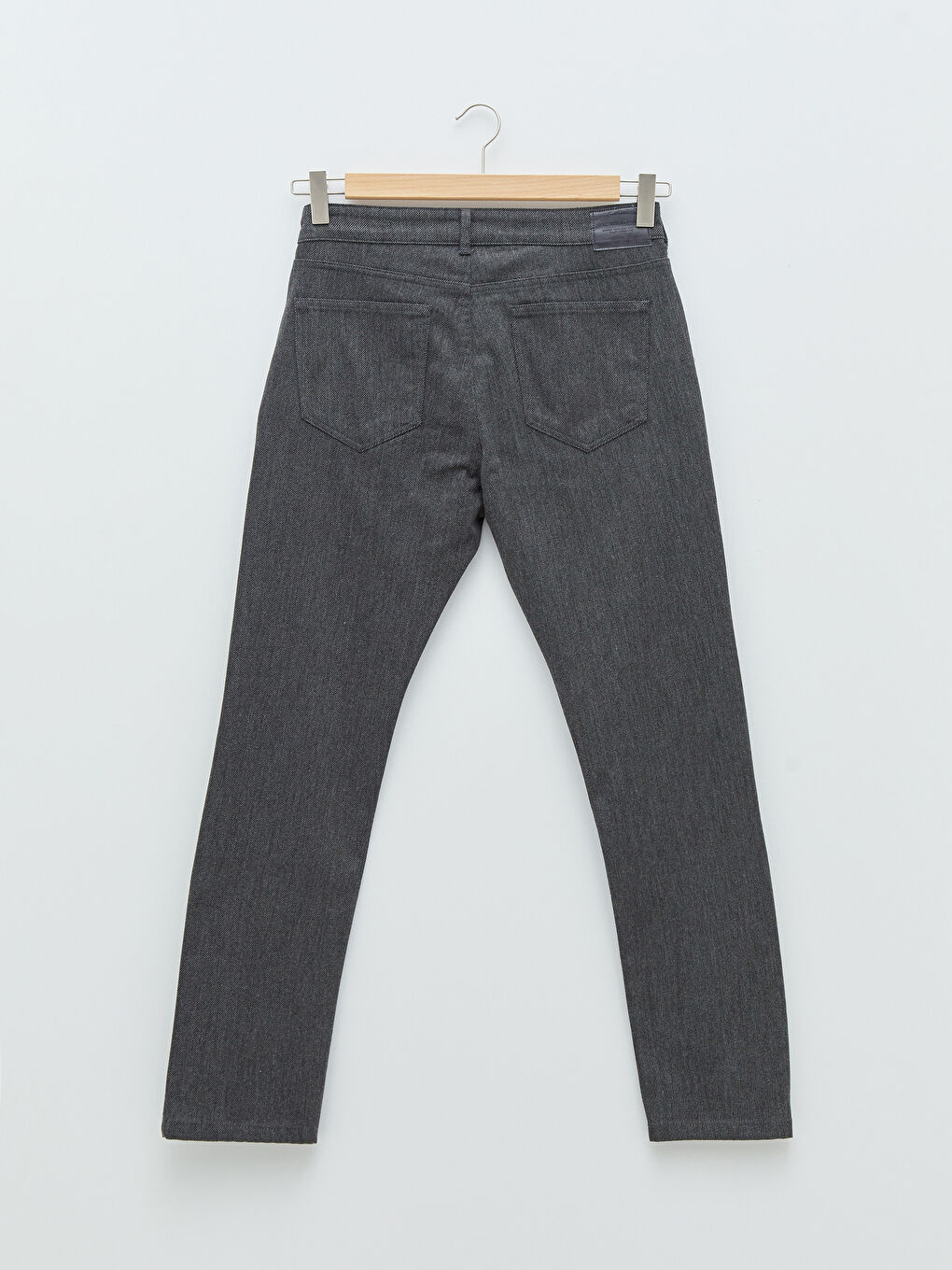 Gri Standart Kalıp Gabardin Erkek Chino Pantolon-6