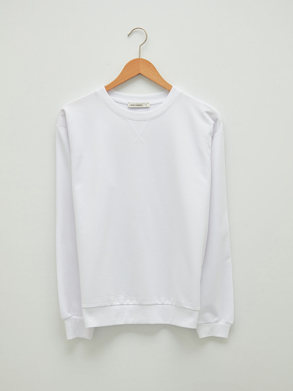 Rundhalsausschnitt Schlicht Langarm Damen-Sweatshirt-6