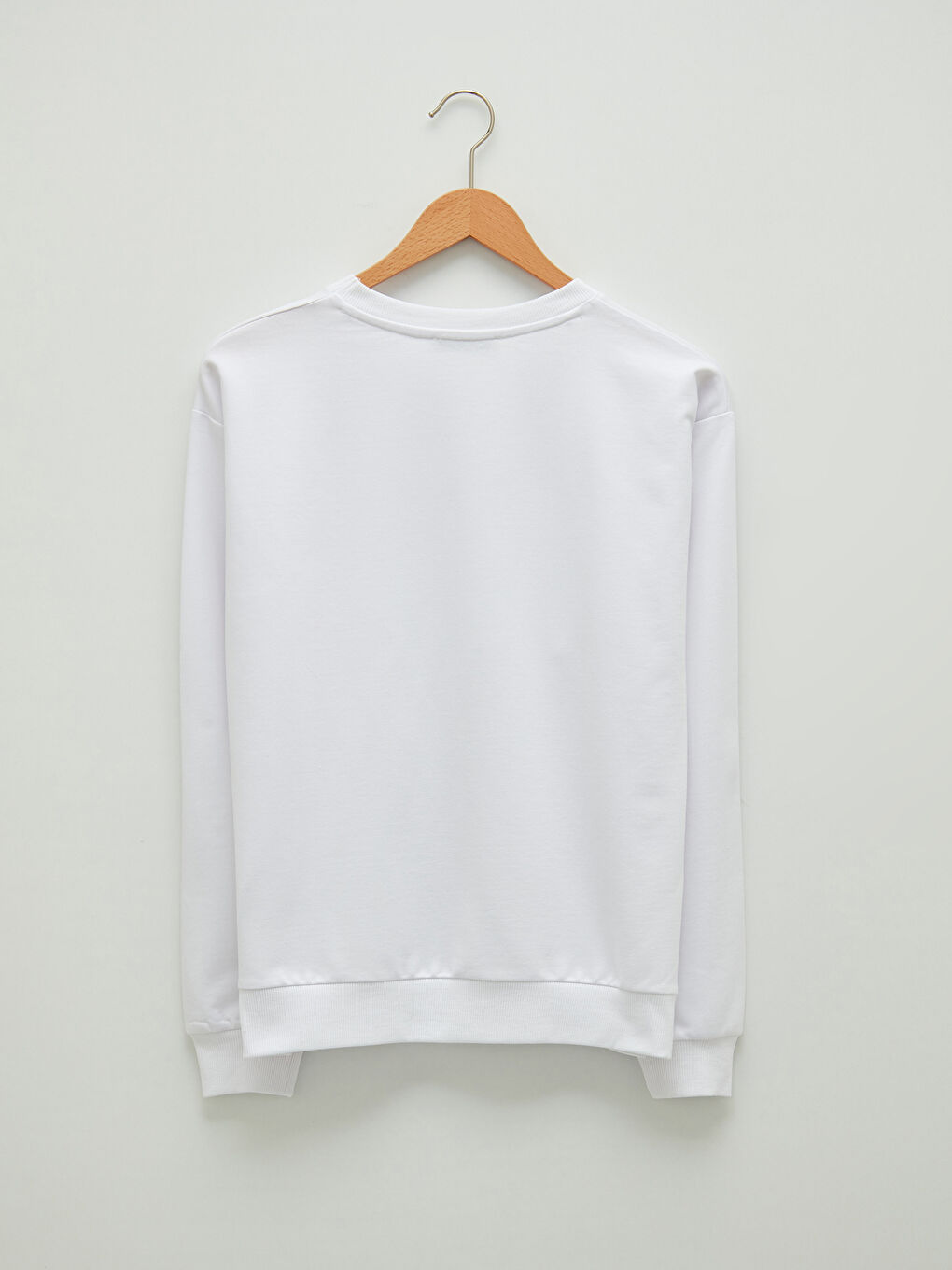 Rundhalsausschnitt Schlicht Langarm Damen-Sweatshirt-7