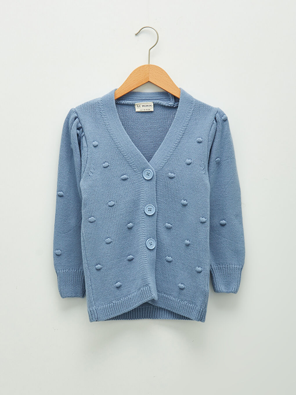 Cardigan en Tricot à Manches Longues pour Filles avec Encolure en V