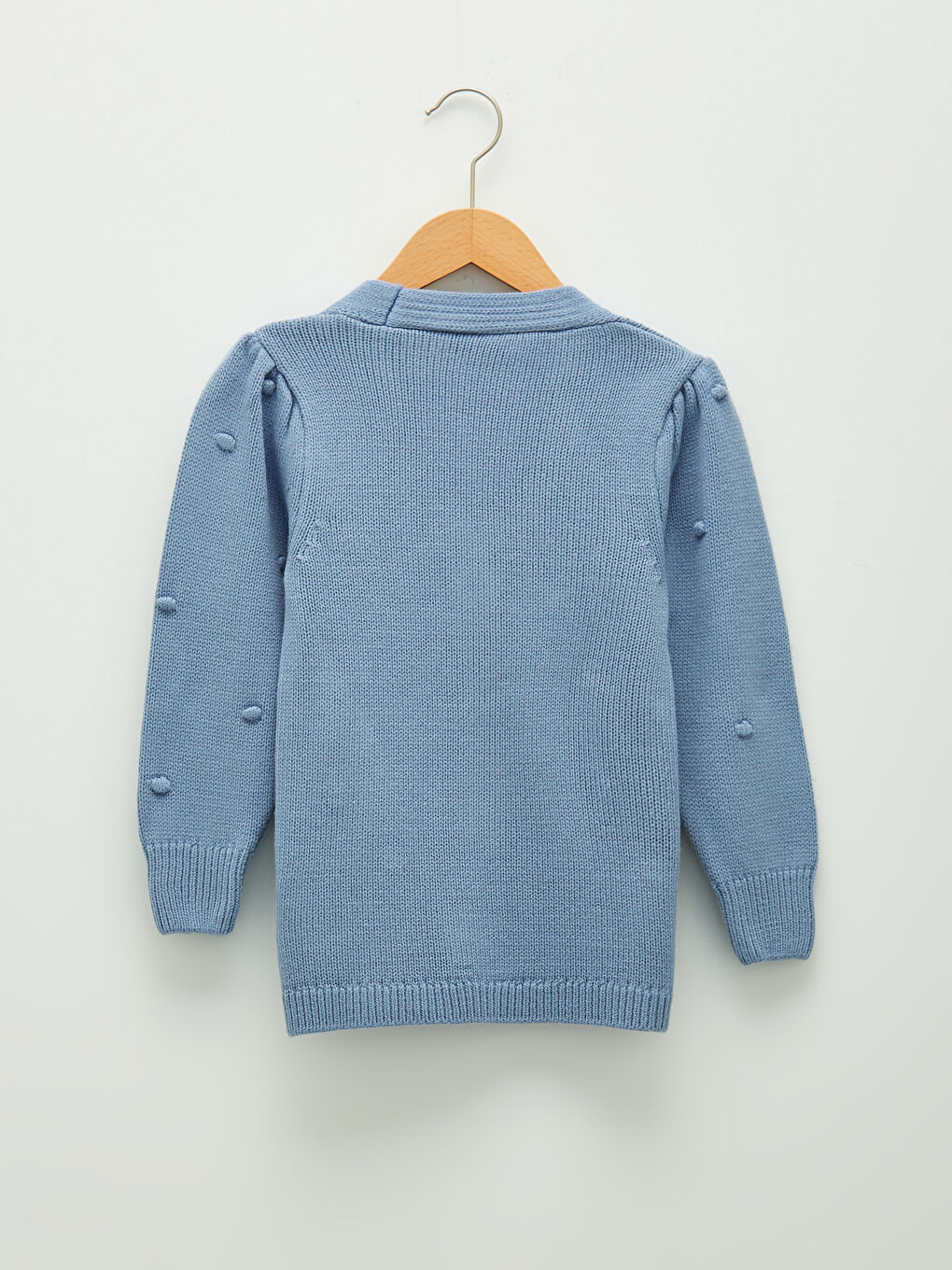 Cardigan en Tricot à Manches Longues pour Filles avec Encolure en V-1