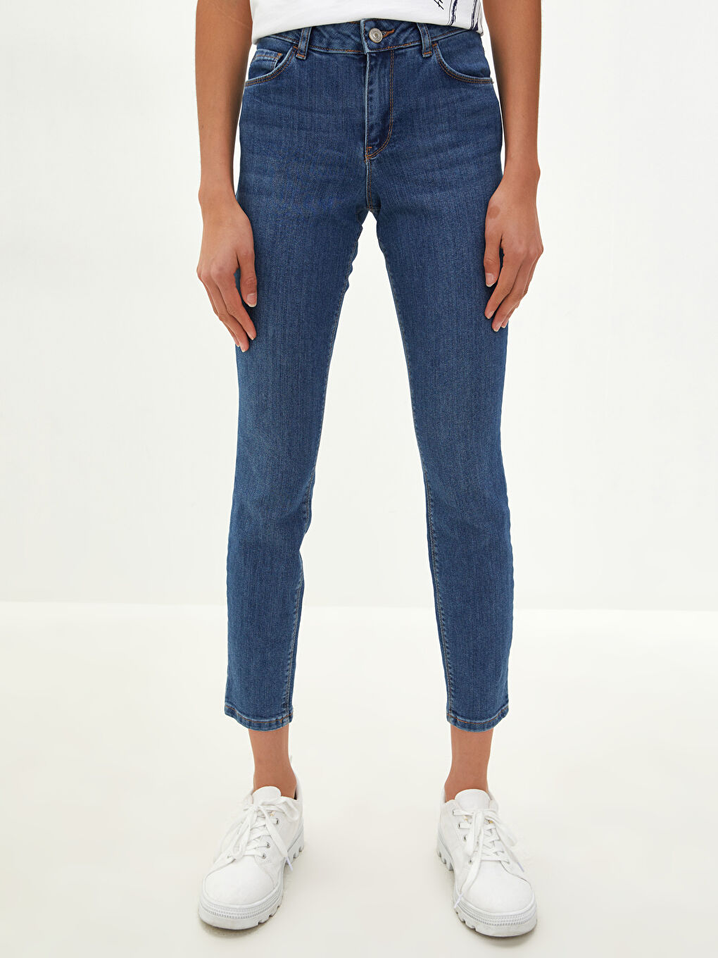 Normal Bel Mercury Skinny Fit Kadın Rodeo Jean Pantolon-2