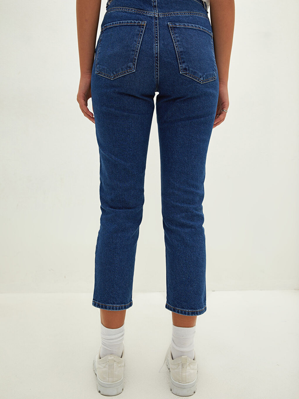 LCW Jeans High Waisted Straight Fit Pocket Detailed Women's Rodeo Denim Trousers -W18385Z8-309