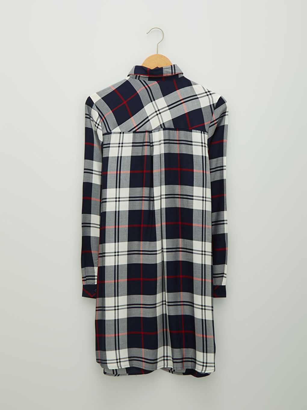 Каре Дълъг Ръкав Вискоза Риза-Туника за Жени-6