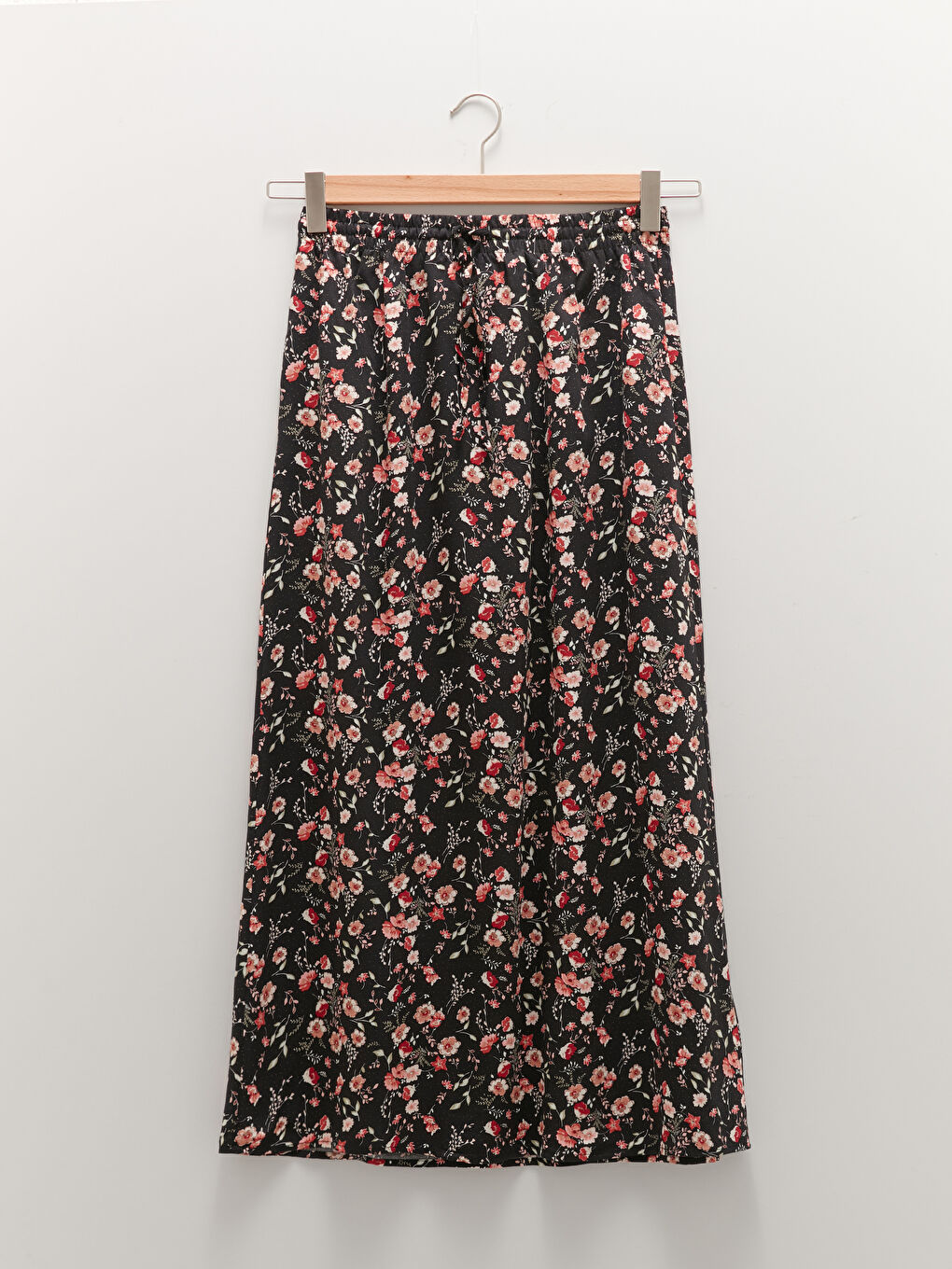 Elastic Waist Flower A-Cut Belmando Fabric Women's Skirt-5
