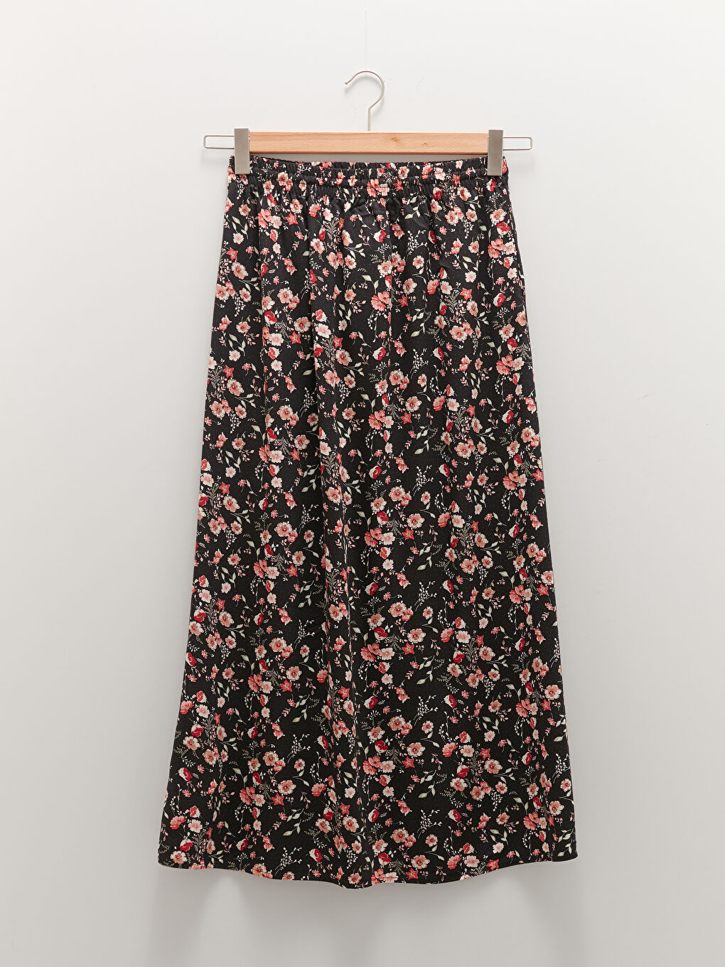 Elastic Waist Flower A-Cut Belmando Fabric Women's Skirt-6