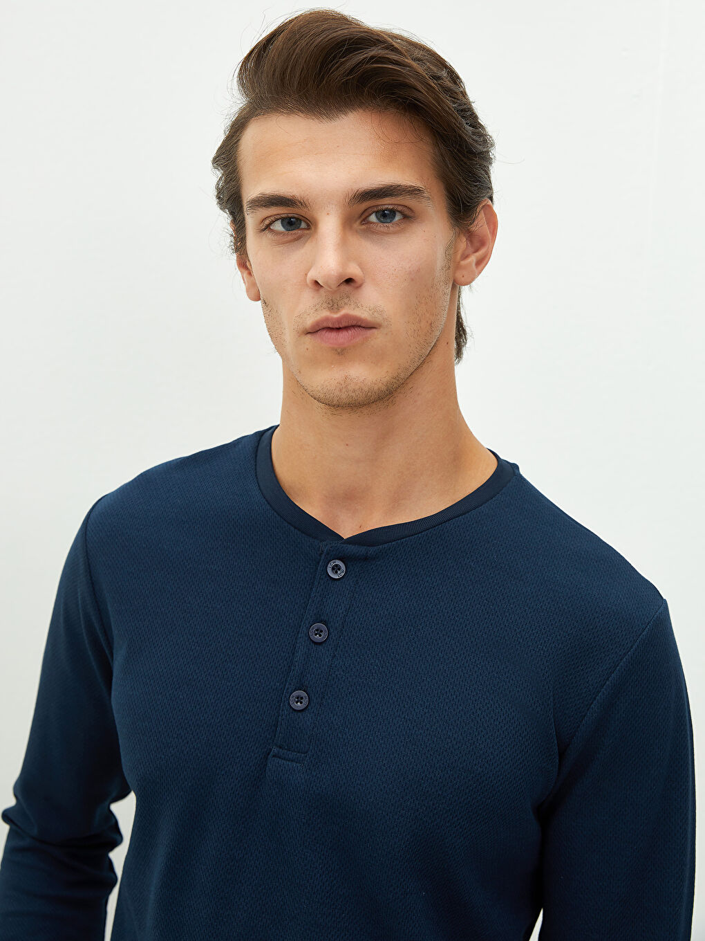 Standard Mold Long Sleeve Men's Undershirt-2