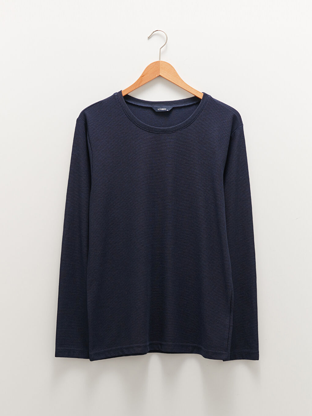 Rundhalsausschnitt Langarm Weste für Herren-5