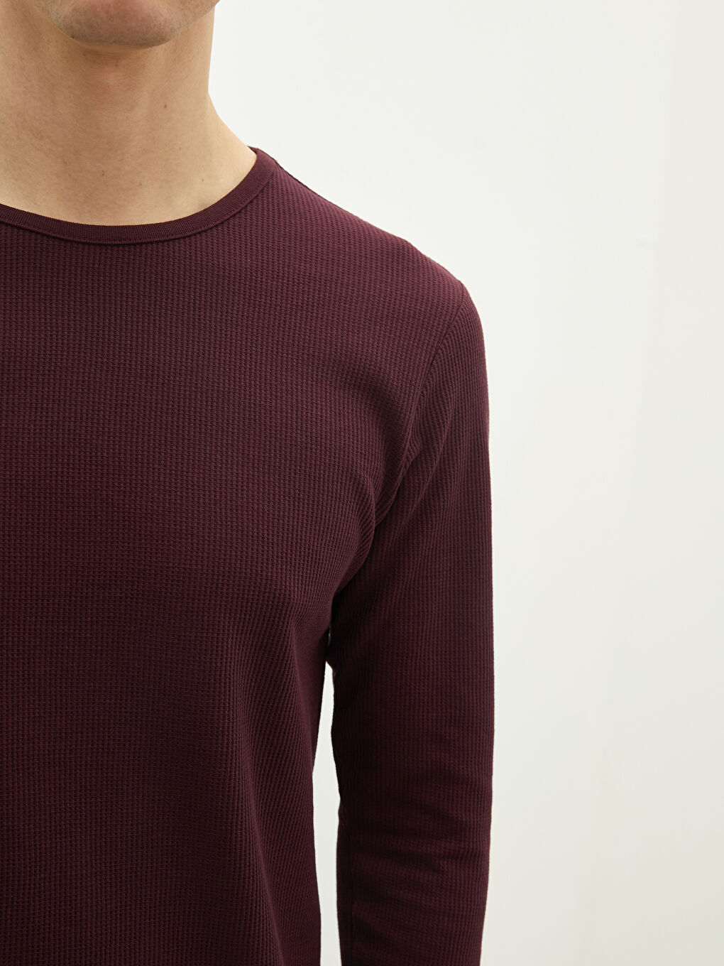 Crew Neck Long Sleeve Men's Vest-3