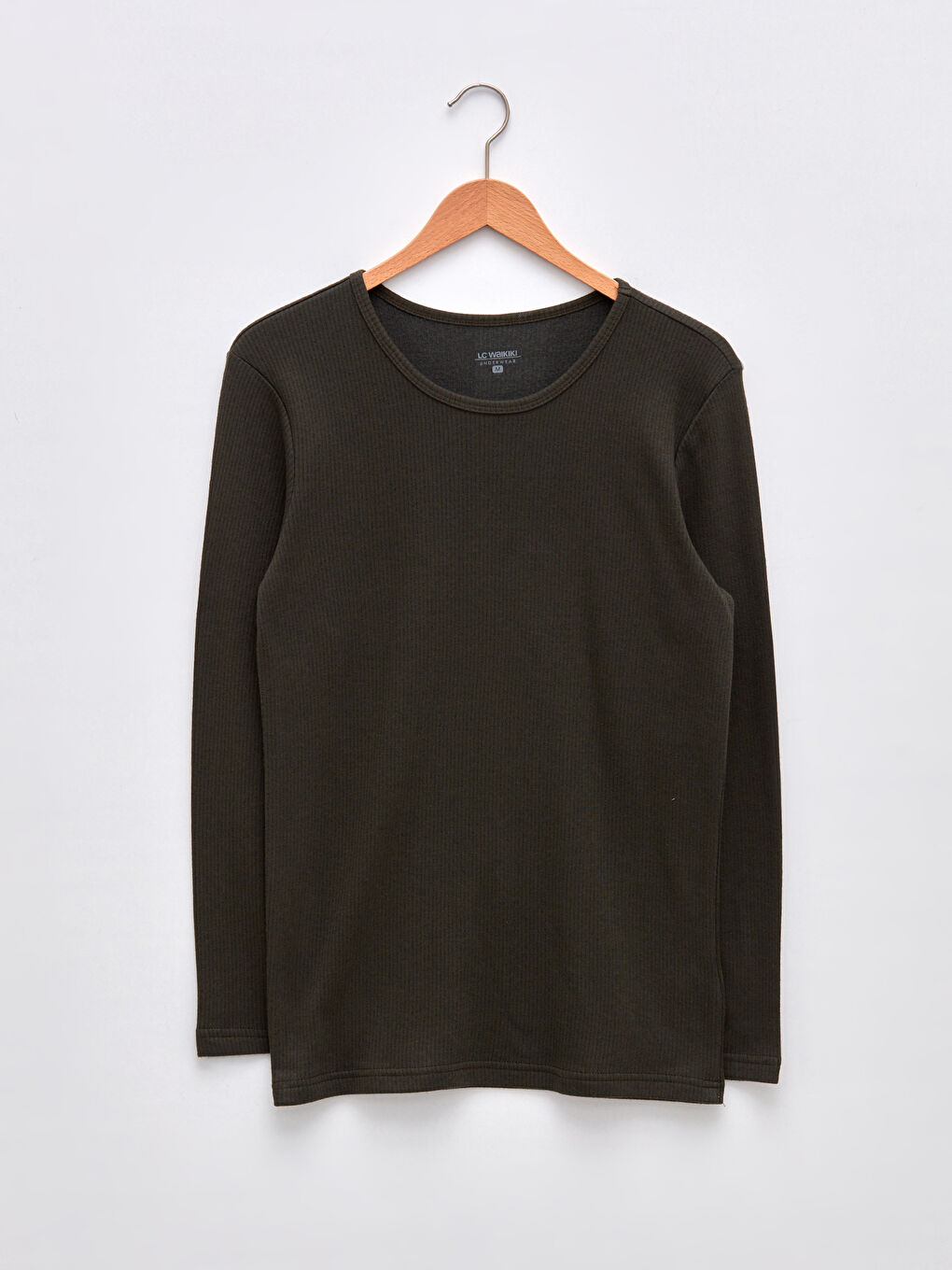 Ерлерге арналған ұзын жеңді дөңгелек жағалы майка-5