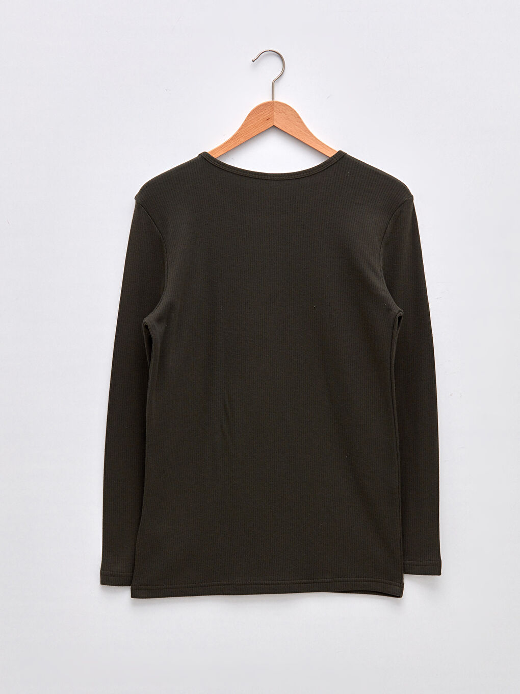 Ерлерге арналған ұзын жеңді дөңгелек жағалы майка-6