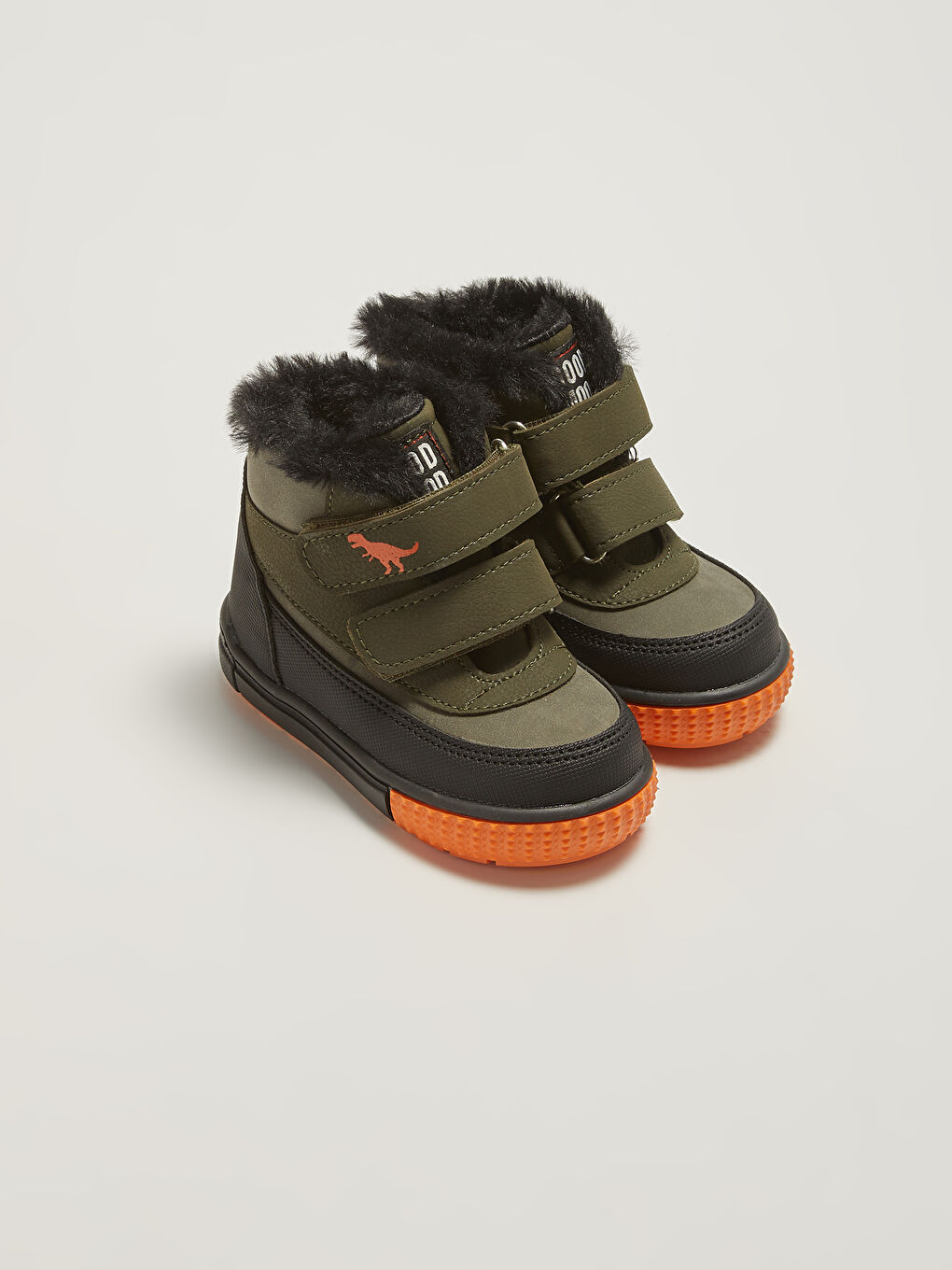 LCW STEPS Velcro Closure Fur Lined Baby Boy Boots -W18523Z1-TJC