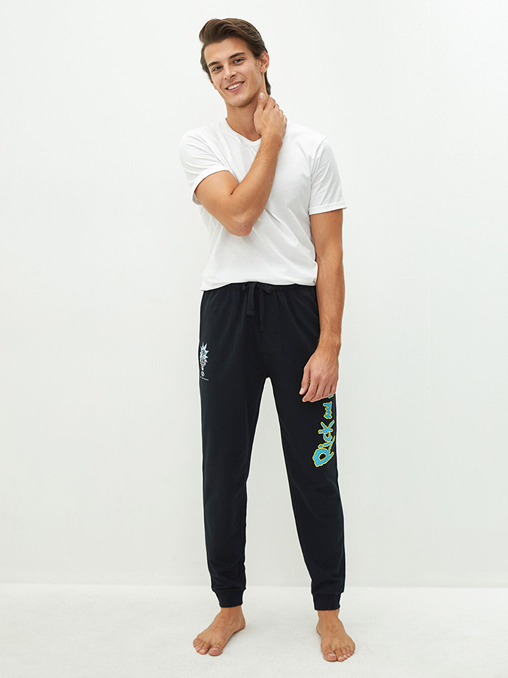 LC WAIKIKI Standard Pattern Rick and Morty Printed Men's Jogger Pajama Bottom -W18560Z8-RQN