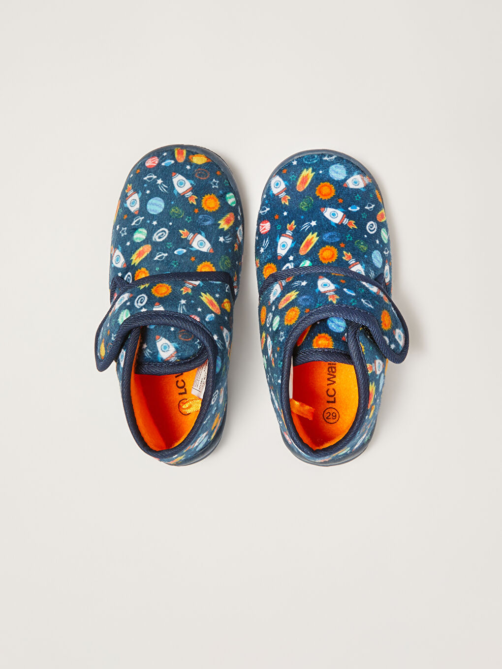 Ұлдарға арналған принтті ілмекті және жапсырмалы бекіту жүн үй аяқ киімі-3