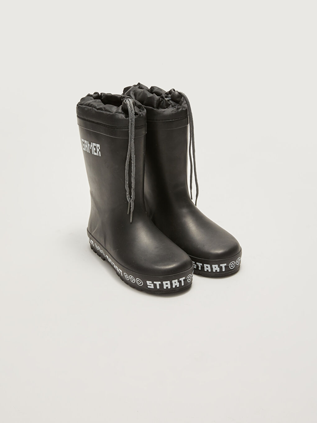 Боти за дъжд за момчета с принт, еластични връзки