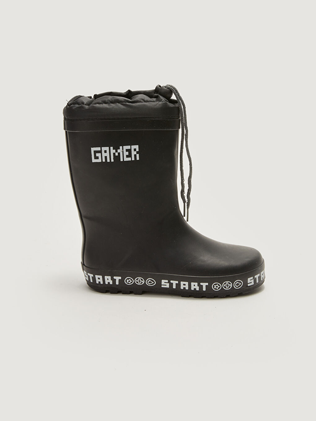 Боти за дъжд за момчета с принт, еластични връзки-1