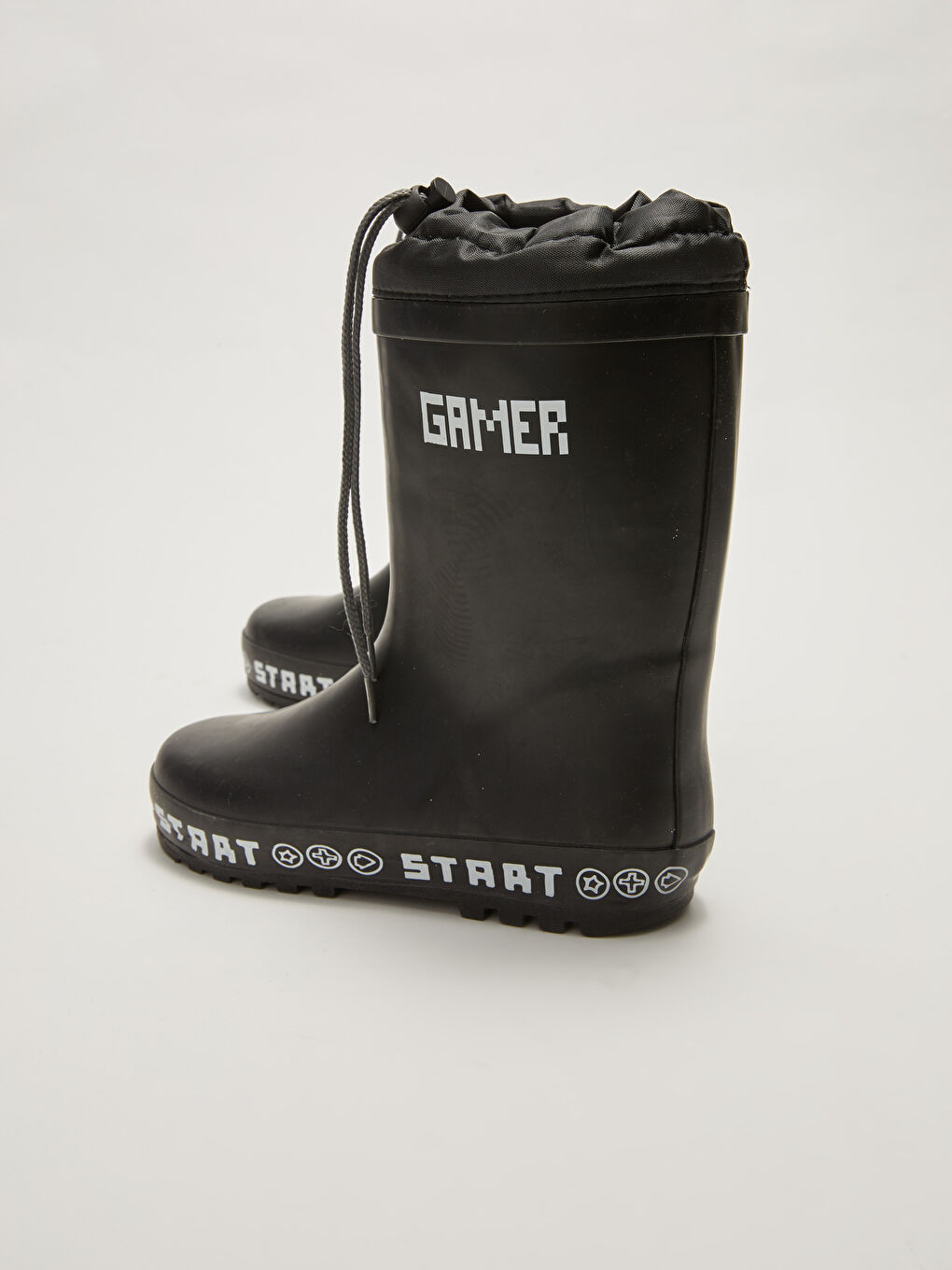 Боти за дъжд за момчета с принт, еластични връзки-4