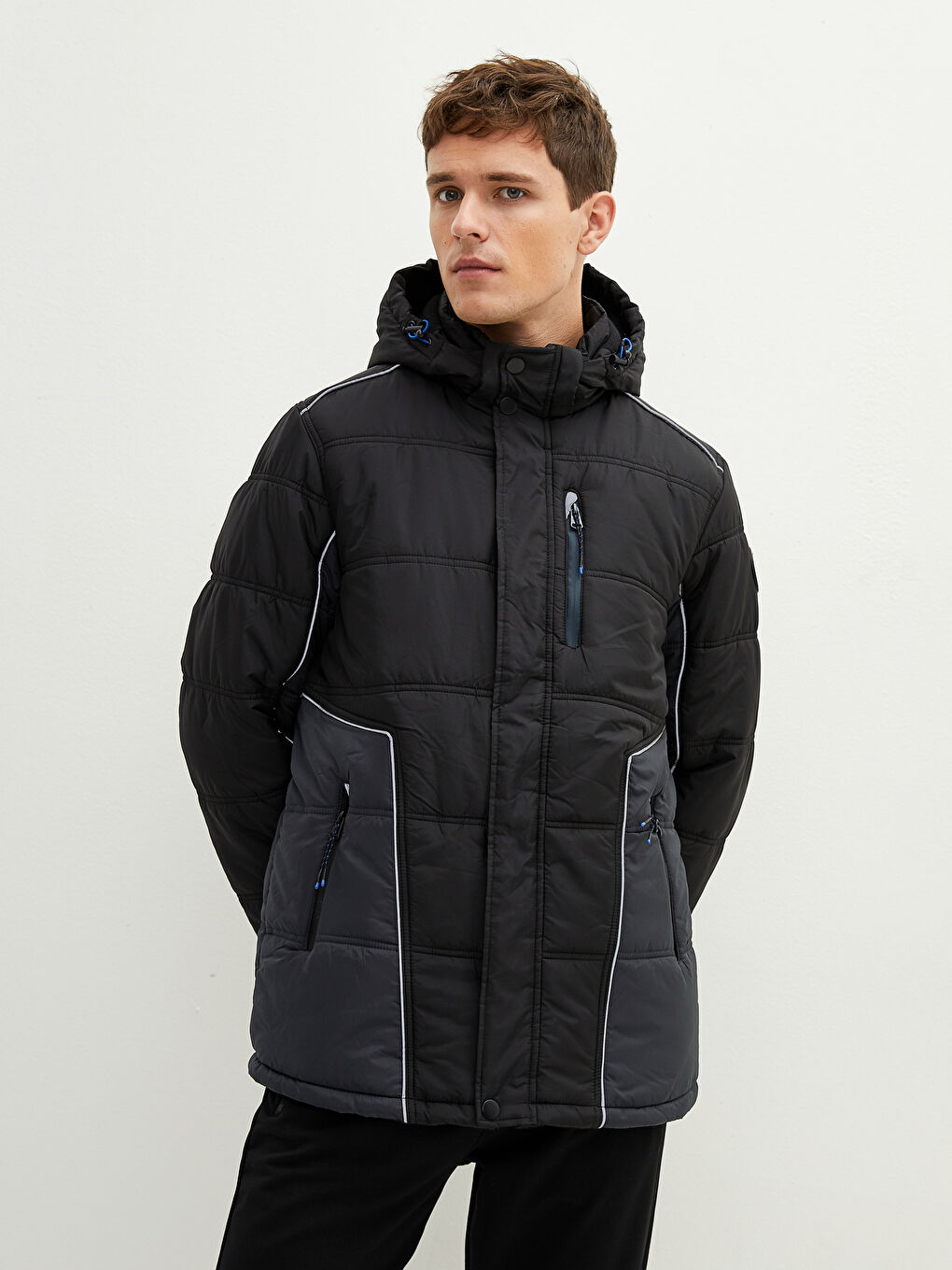 【最新入荷】 Pattern Wide Hooded Waikiki LC - -W18622Z8-CVL Coat Men's Thick ジャケット・アウター