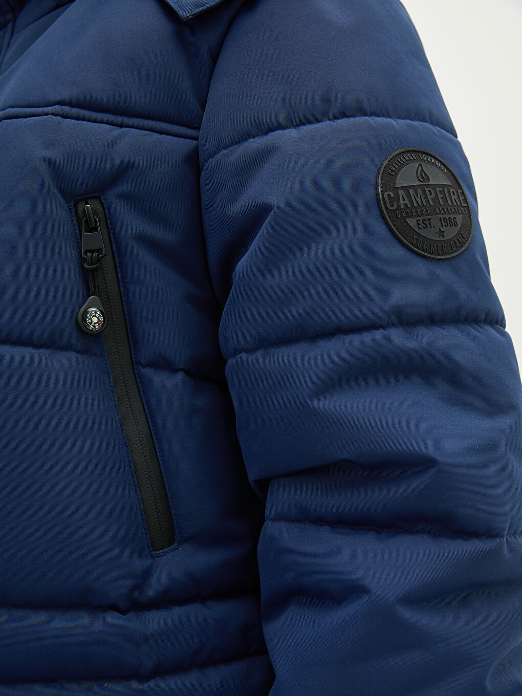 LCW OUTDOOR Thick Men's Parka with Hooded Standard Pattern Fur -W18624Z8-QKL