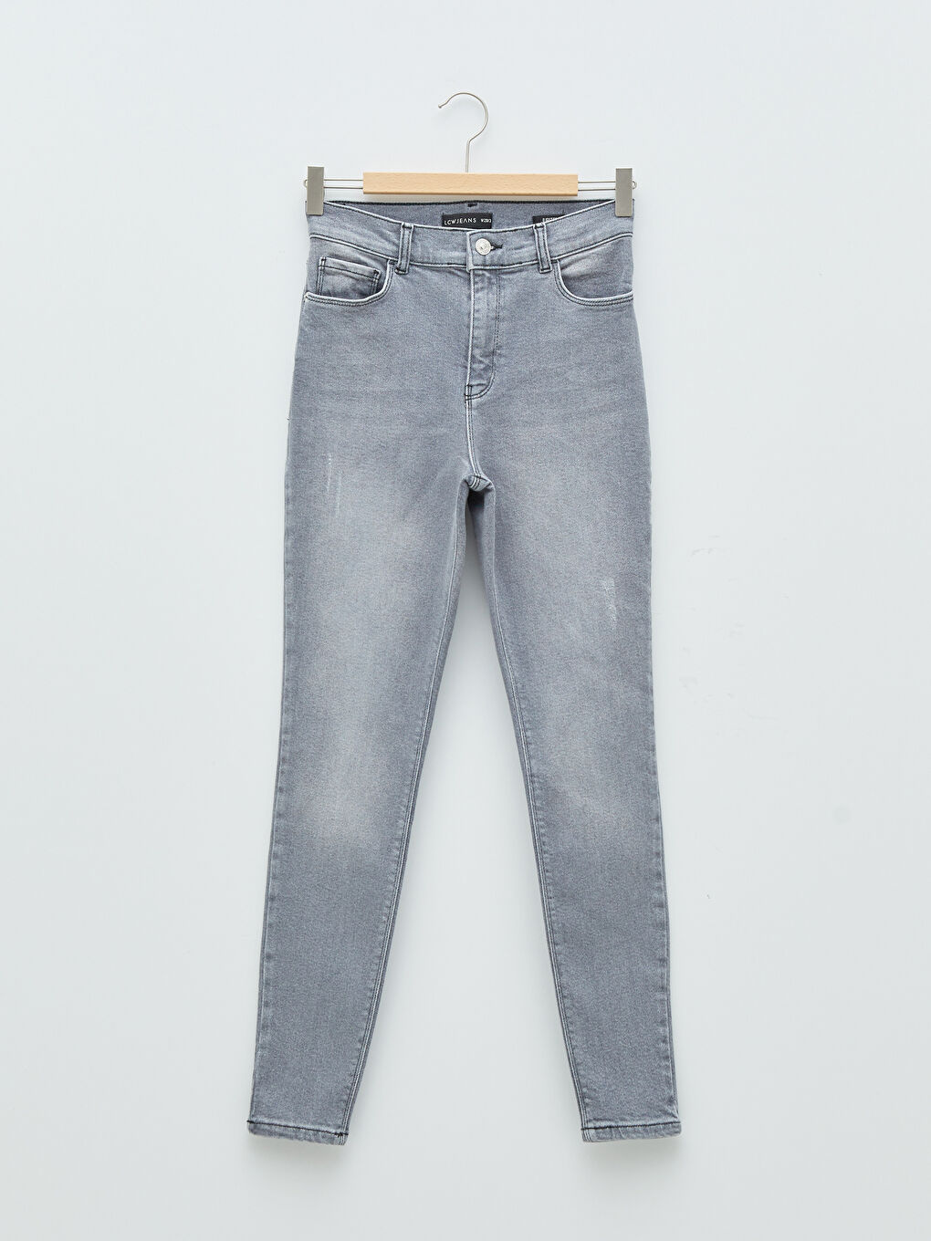 Gri Yüksek Bel Jüpiter Süper Skinny Fit Kadın Jean Pantolon-6