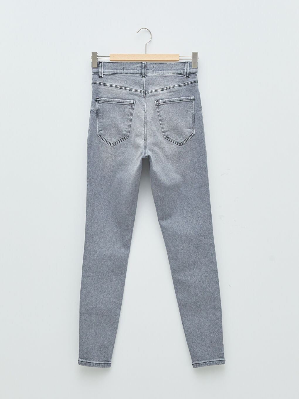 Gri Yüksek Bel Jüpiter Süper Skinny Fit Kadın Jean Pantolon-7