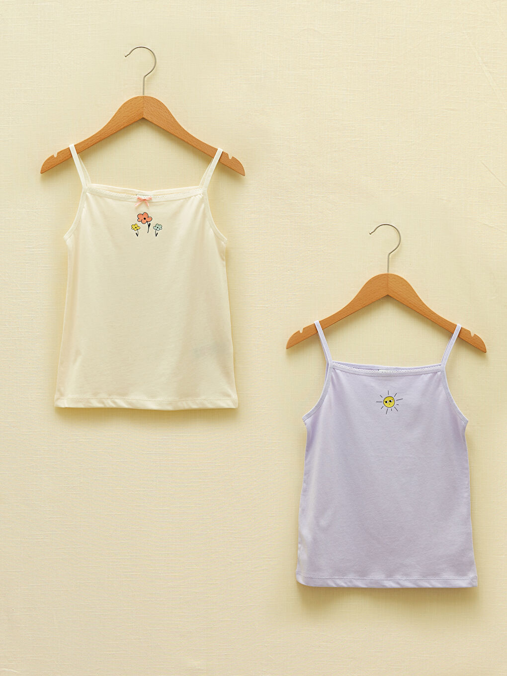 Printed Girls' Vest 2 Pack