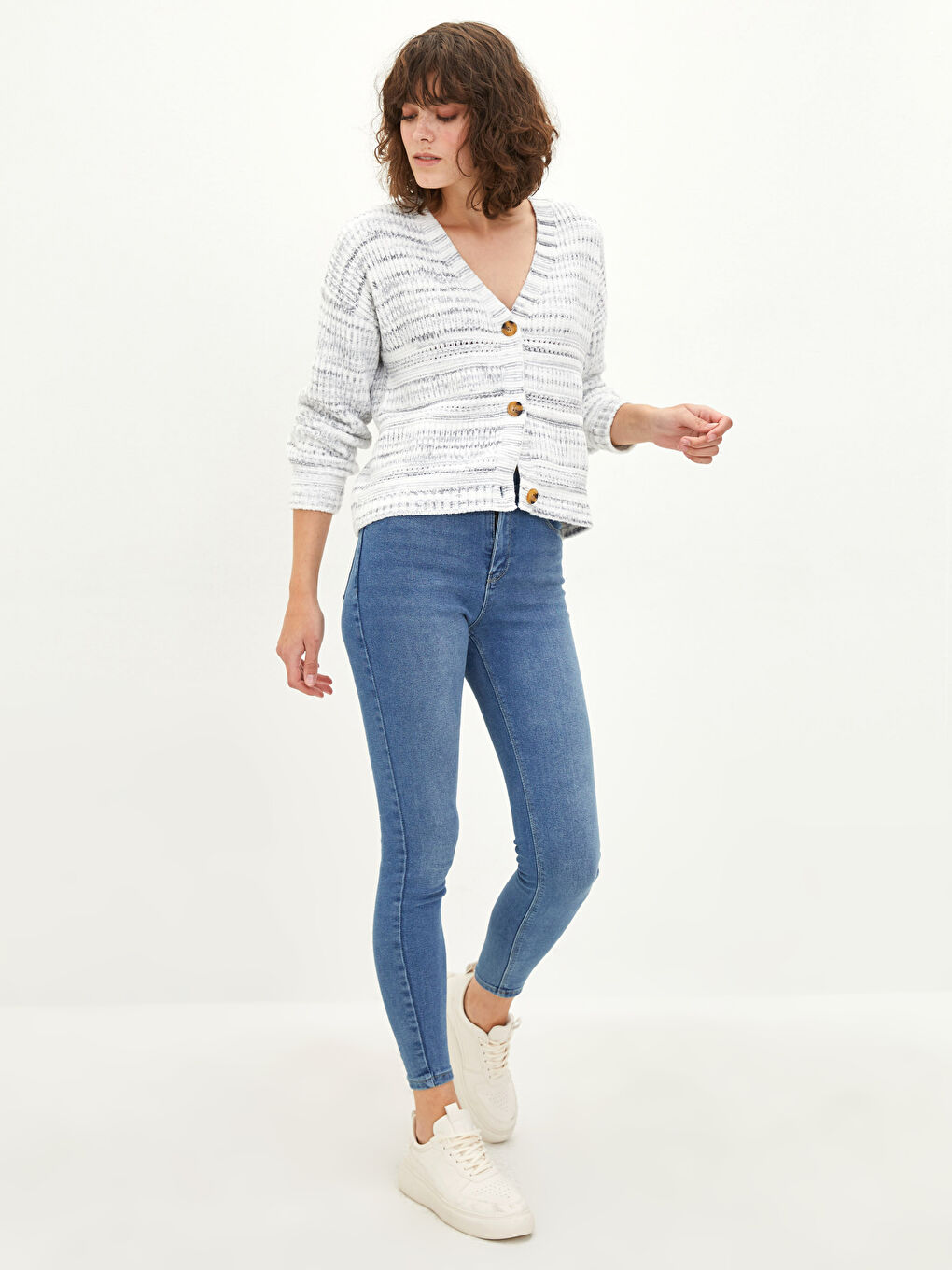 İndigo Yüksek Bel Jüpiter Süper Skinny Fit Kadın Jean Pantolon-1