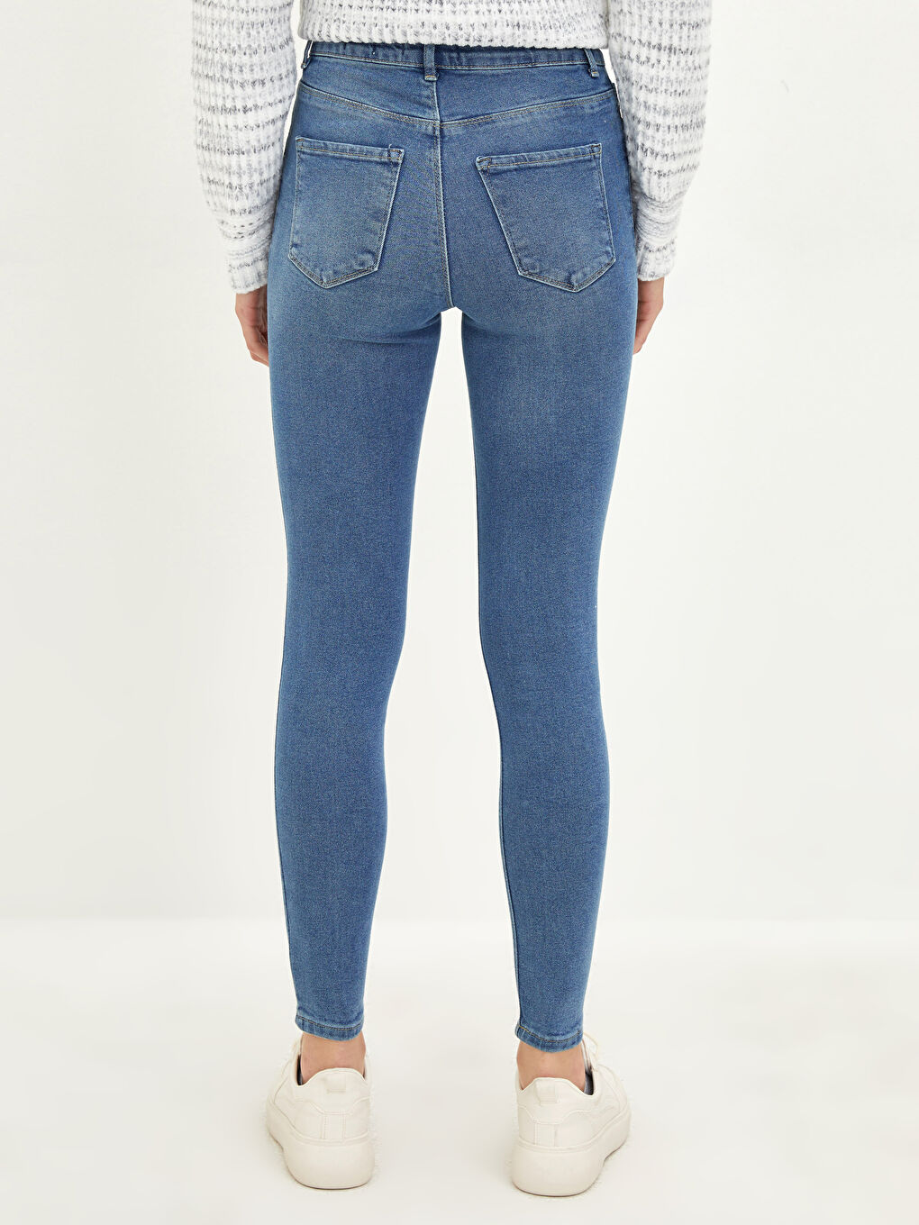 İndigo Yüksek Bel Jüpiter Süper Skinny Fit Kadın Jean Pantolon-4