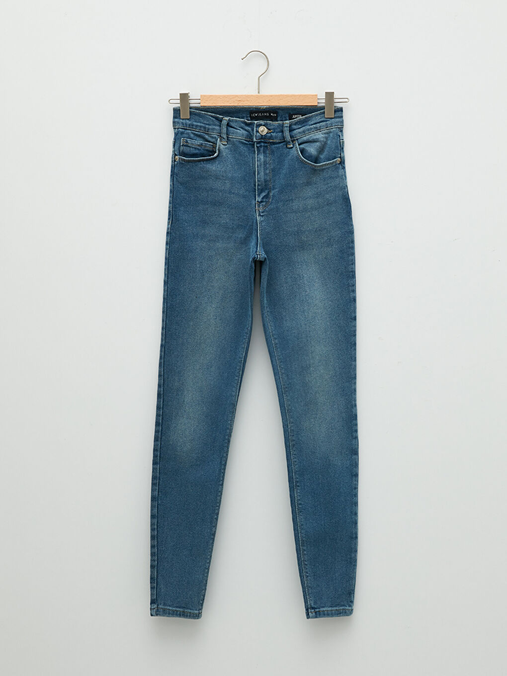 İndigo Yüksek Bel Jüpiter Süper Skinny Fit Kadın Jean Pantolon-5