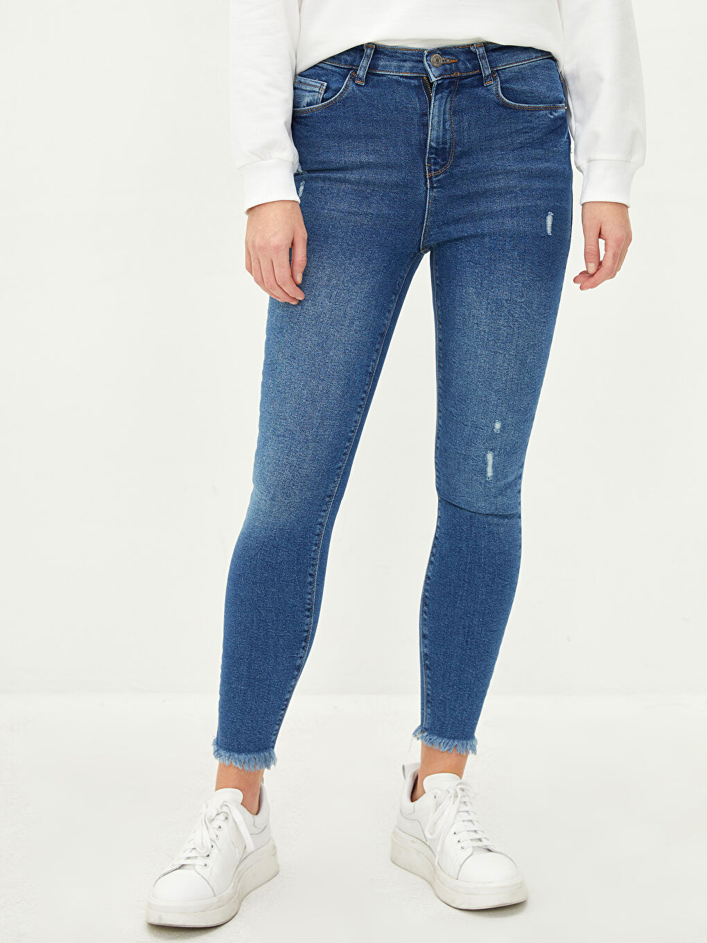 İndigo Yüksek Bel Jüpiter Süper Skinny Fit Kadın Jean Pantolon-3