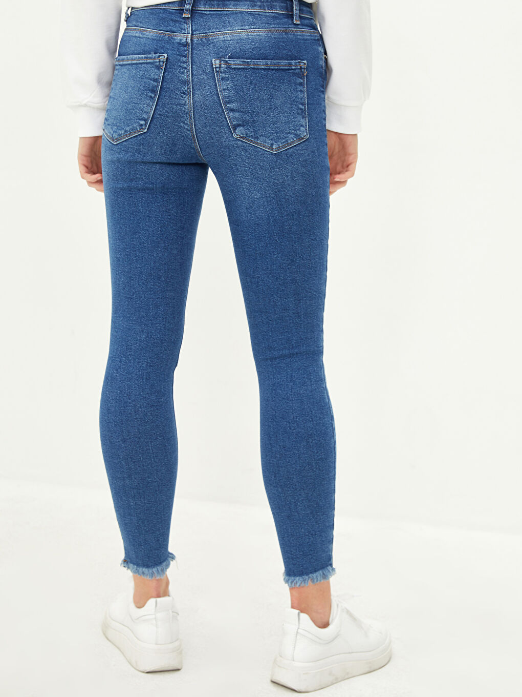 İndigo Yüksek Bel Jüpiter Süper Skinny Fit Kadın Jean Pantolon-4