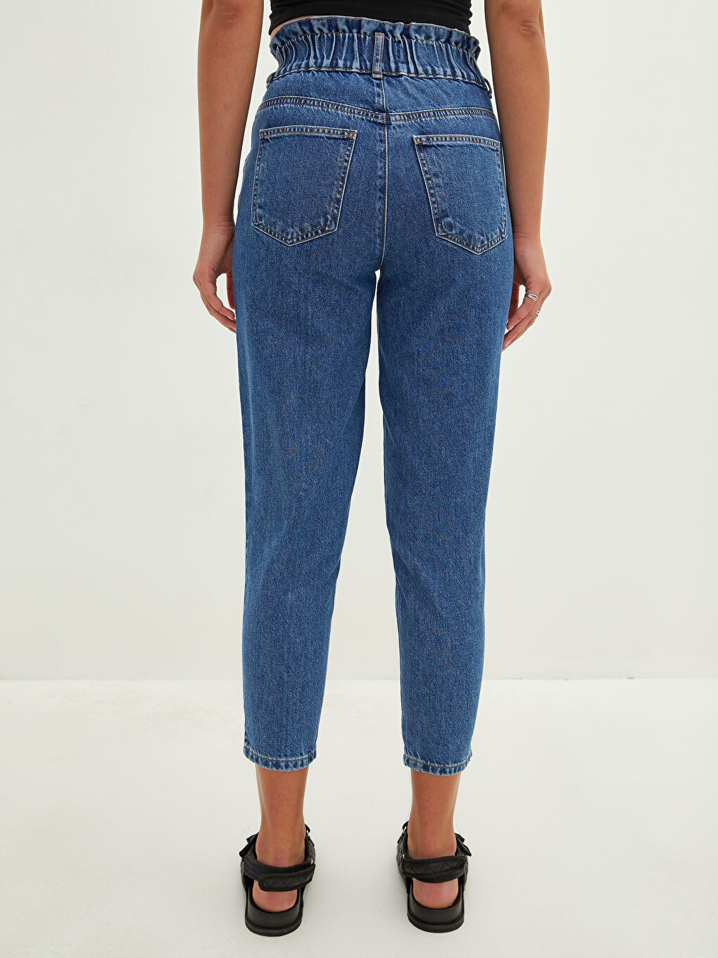 LCW Jeans High Waist Slouchy Pocket Detailed Women's Rodeo Jeans -W18677Z8-507