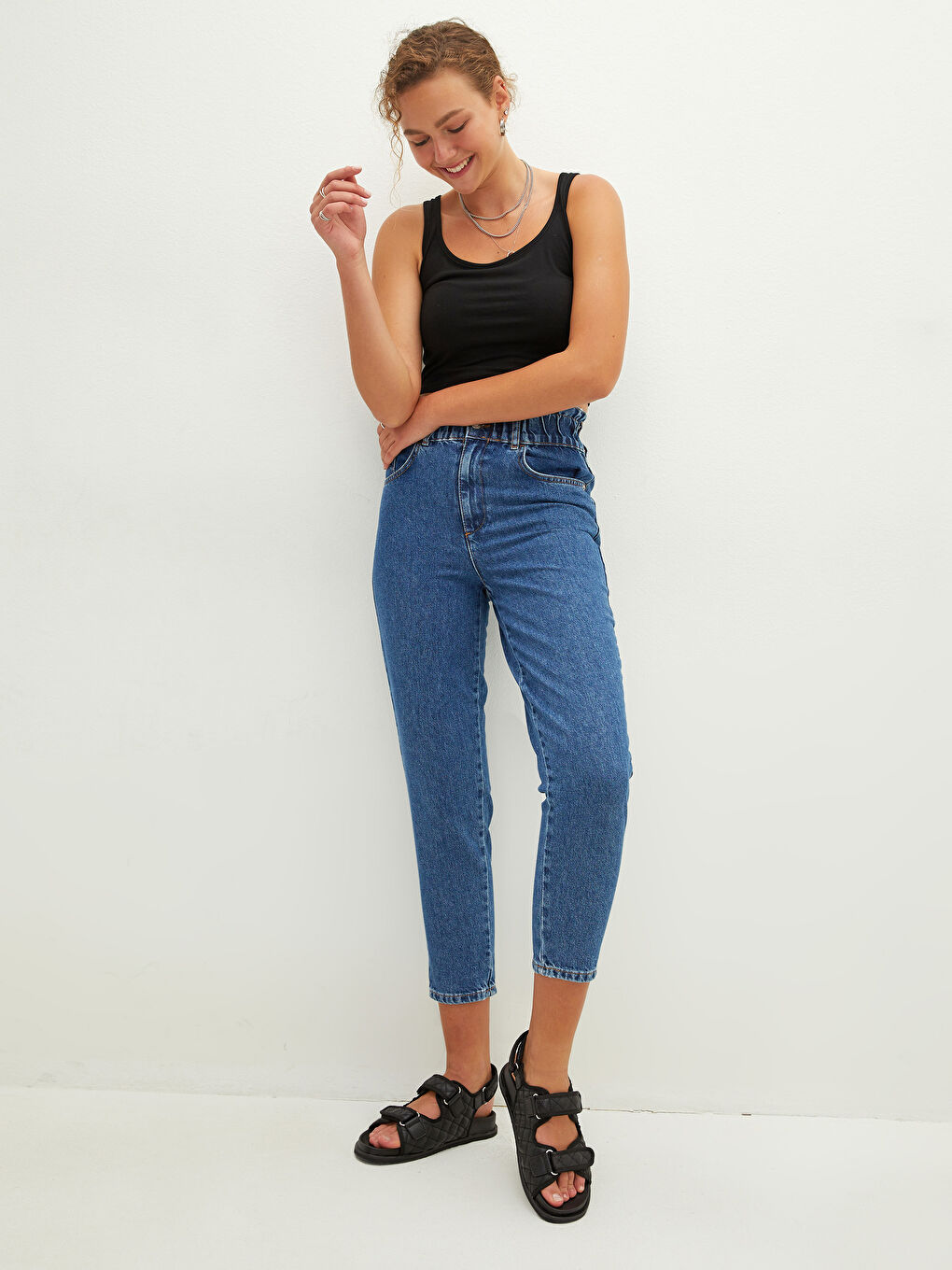 LCW Jeans High Waist Slouchy Pocket Detailed Women's Rodeo Jeans -W18677Z8-507
