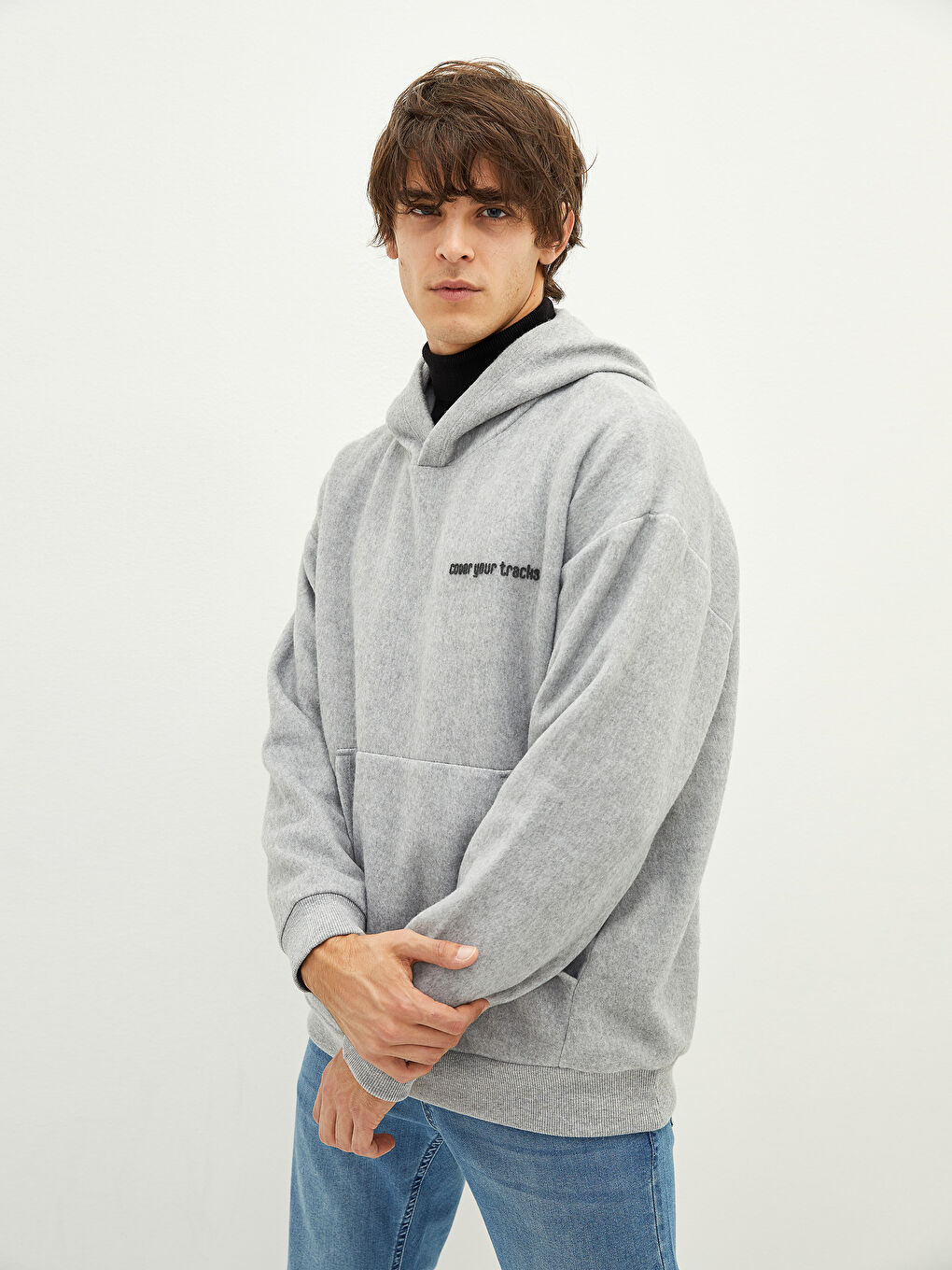 Long Sleeve Printed Men's Thick Hoodie-1