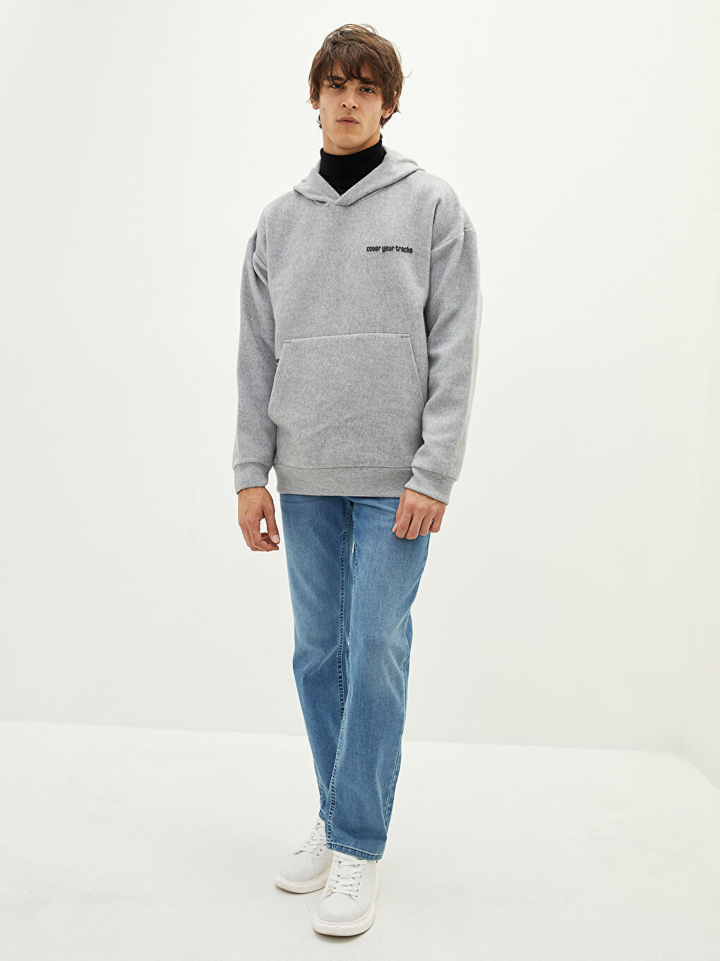 Long Sleeve Printed Men's Thick Hoodie-3