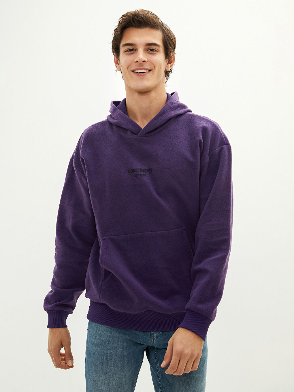 XSIDE Long Sleeve Printed Men's Thick Hoodie -W18707Z8-HLH