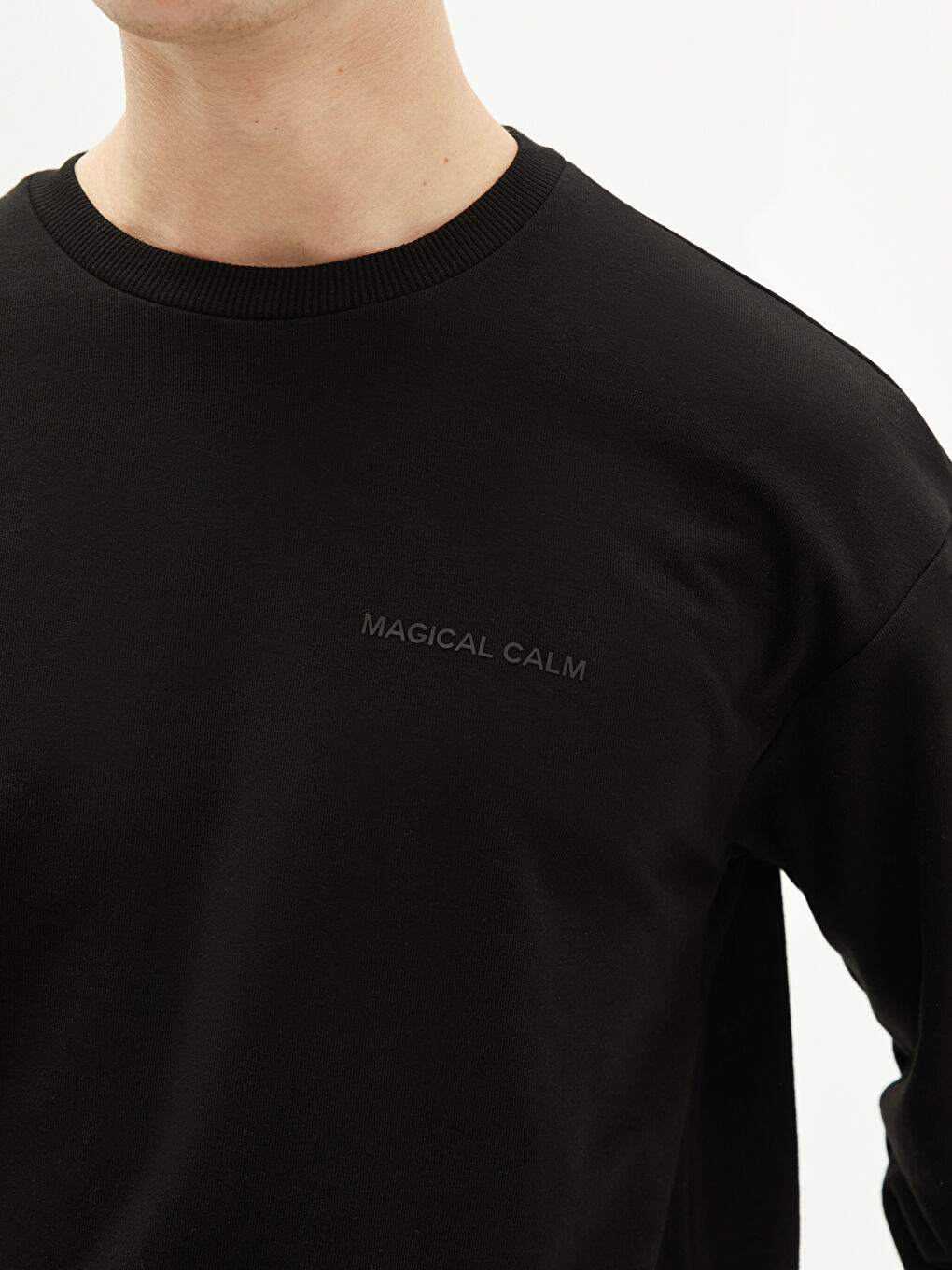Rundhalsausschnitt Langarm Bedrucktes Herren-Sweatshirt-3