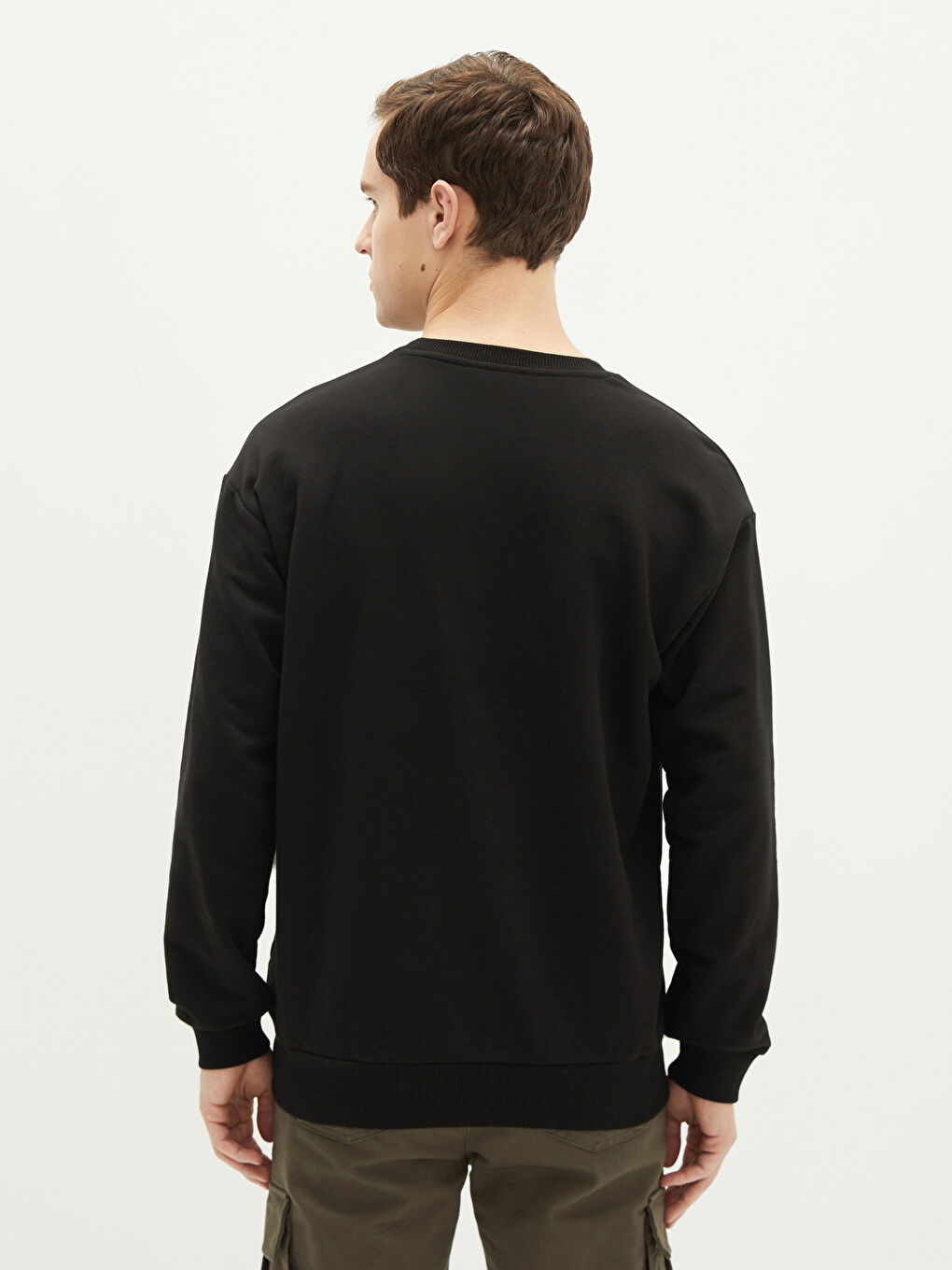 Rundhalsausschnitt Langarm Bedrucktes Herren-Sweatshirt-4