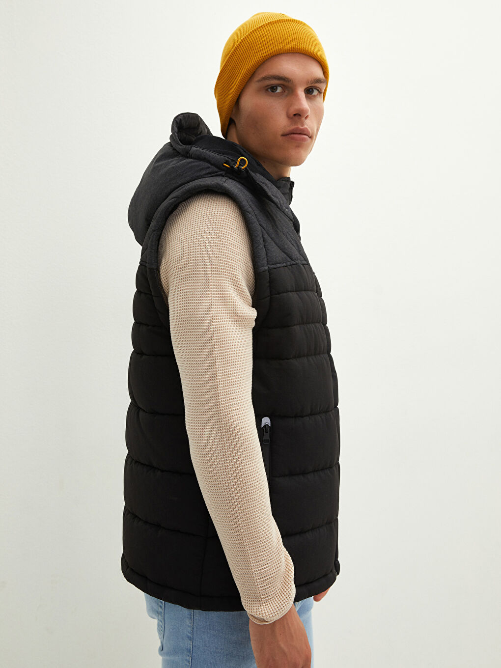 Standard Fit Hooded Thick Men's Coat-4