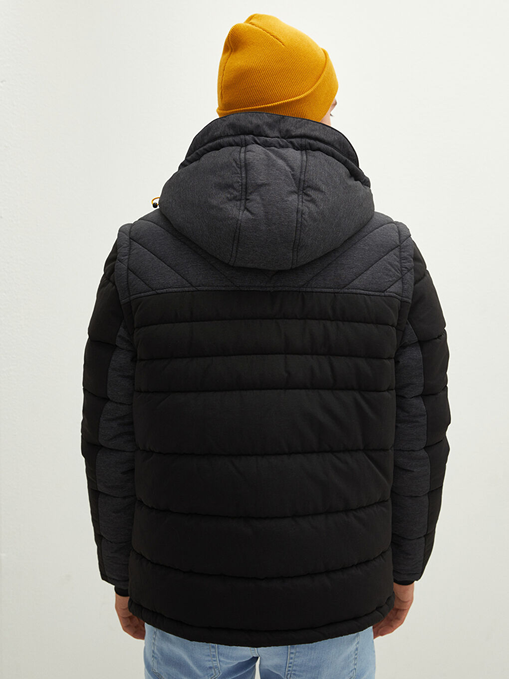 Standard Fit Hooded Thick Men's Coat-6