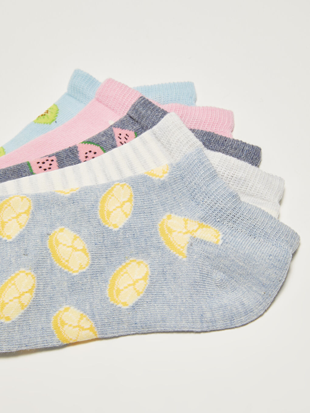 Gemusterte Sneaker-Socken für Damen 5er-Pack-2