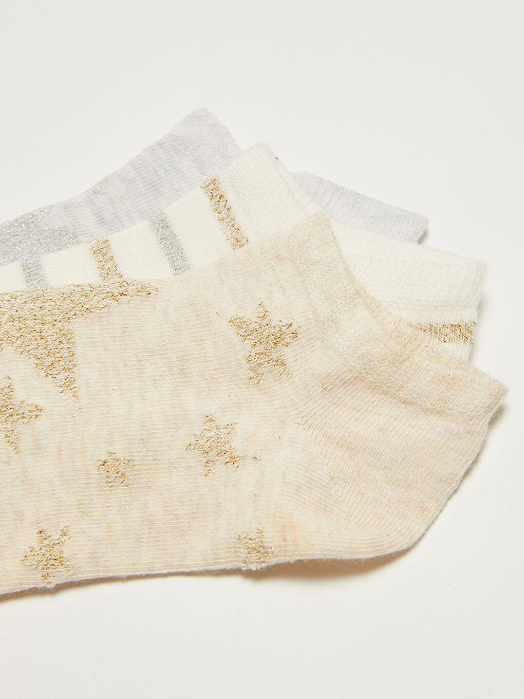 Хлопковые Женские Носки-Ботильоны С Принтом Комплект из 3-х Штук-2