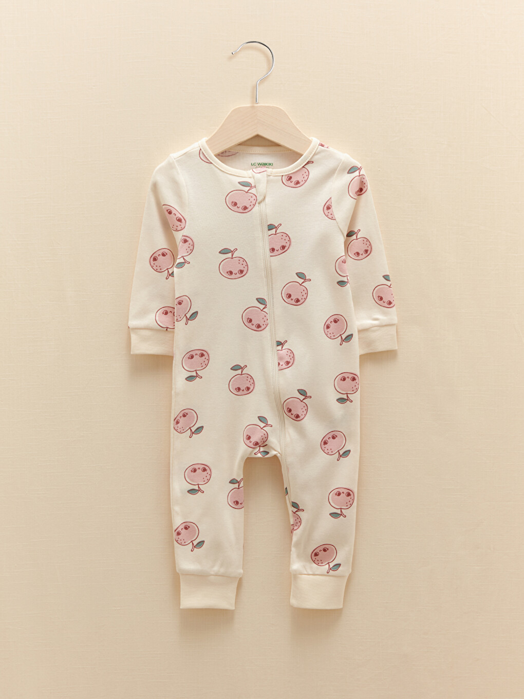 Crew Neck Long Sleeve Printed Baby Girl Jumpsuit, Pack of 2-4