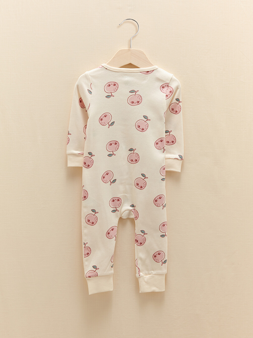 Crew Neck Long Sleeve Printed Baby Girl Jumpsuit, Pack of 2-5