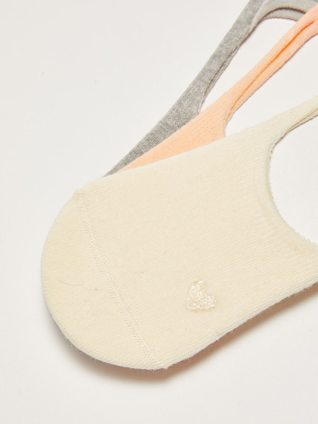 Ekru Baskılı Babet Çorap 3'lü Paket-2