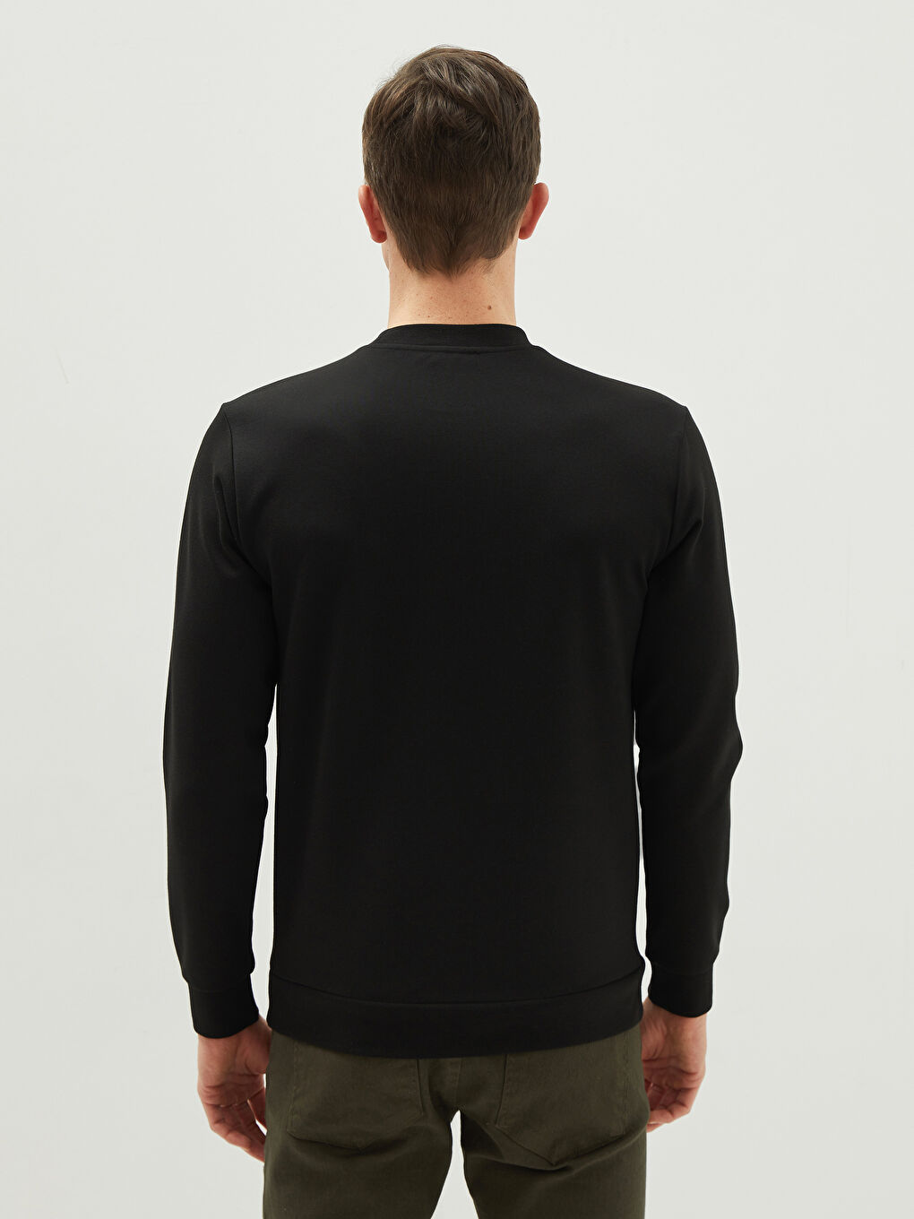 Crew Neck Long Sleeve Men's Sweatshirt-4