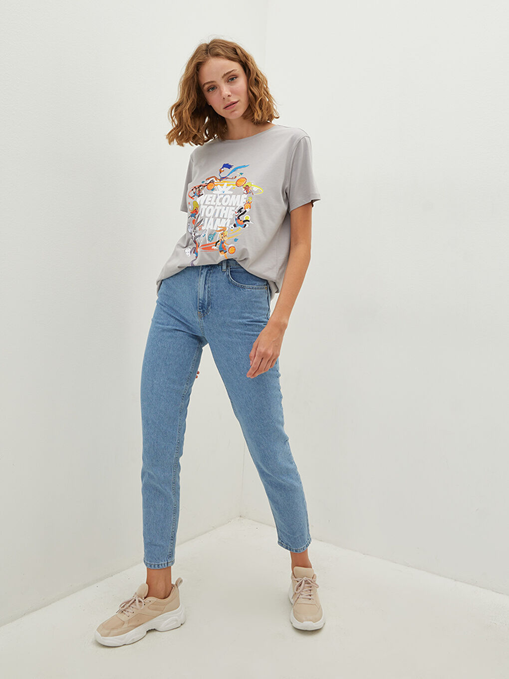 LCW Jeans High Waist Mom Fit Pocket Detailed Women's Rodeo Denim Trousers -W18883Z8-311