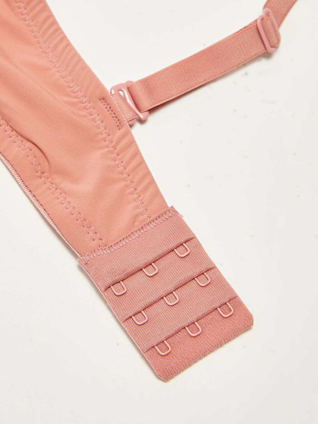 Pembe Balenli Dolgusuz Düz Straplez Sütyen-3